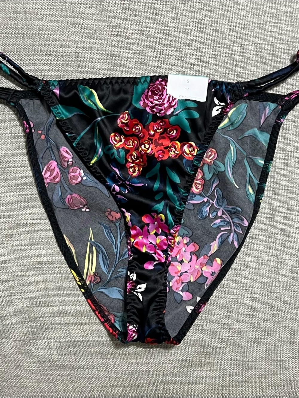 NWT Auden size small satin panties floral print - Picture 1 of 2
